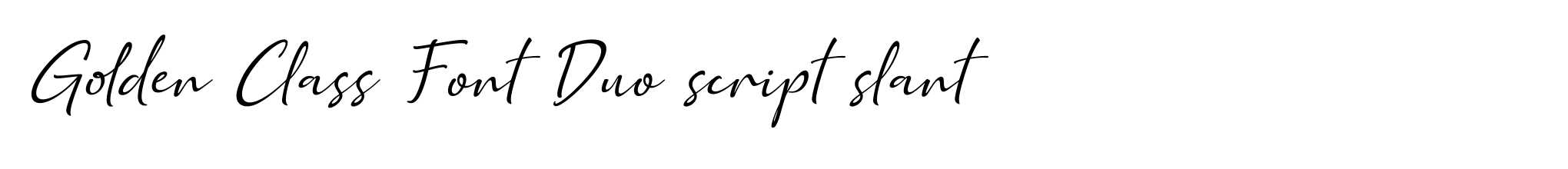 Golden Class Font Duo script slant image